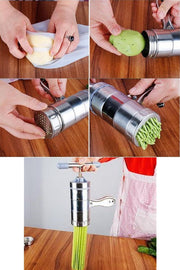 Manual Noodle Pasta Maker Spaghetti Kitchen Tool Stainless Steel Press Machine Press Machine Pasta Maker with 5 Noodle Mould Fruit