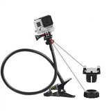 Flexible Gooseneck Clamp Mount for Action
Webcam Mount - Flexible Desk Stand Clamp Gooseneck Stand （black）