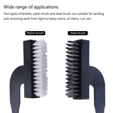 2 PCS Wire Brush Paint Metal Cleaner for Cleaning Paint Dirt Nylon Or Steel Brush Works with Electric Reciprocating Saw