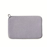 Dish Drying Mats for Kitchen Counter 2 Pack, Dish Drying Pads Absorbent, Washable Microfiber Dishes Drainer Mats (grey) In Australia - Darrahopens