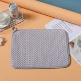 Dish Drying Mats for Kitchen Counter 2 Pack, Dish Drying Pads Absorbent, Washable Microfiber Dishes Drainer Mats (grey)