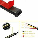 Motorcycle Daytime Running Light with Fork Turn Signals Blinkers Strip, Switchback White & Sequential Amber Light Adjustable（2pcs）