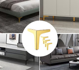 4 pcs Metal Furniture Legs,Triangle Table Legs, Suitable for Cabinet, Sofa, Coffee Table, TV Cabinet and Other Furniture feet In Australia - Darrahopens