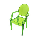 Modern Acrylic Stacking Kitchen and Dining Room Arm Chair in Pink - Fully Assembled
Acrylic Stacking Four Dining Armchairs