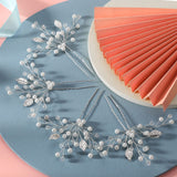 8 Pieces Bride Wedding Pearls Hair Pins Rhinestone Bridesmaid Hair Pieces Wedding Hair Accessories for Women and Girls (Silver) In Australia - Darrahopens