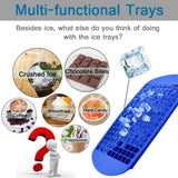 Silicone Mini Ice Cube Trays 2 Pack, 160 Crushed Ice Cube Molds Easy Release Small Ice Cube for Chilling Stackable Ice Trays In Australia - Darrahopens