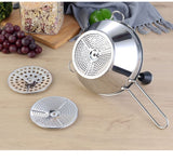 Rotary Food Mill Potato Ricer with 3 Interchangeable Disks, Great for Making Puree or Soups of Vegetables,Easy Assemble