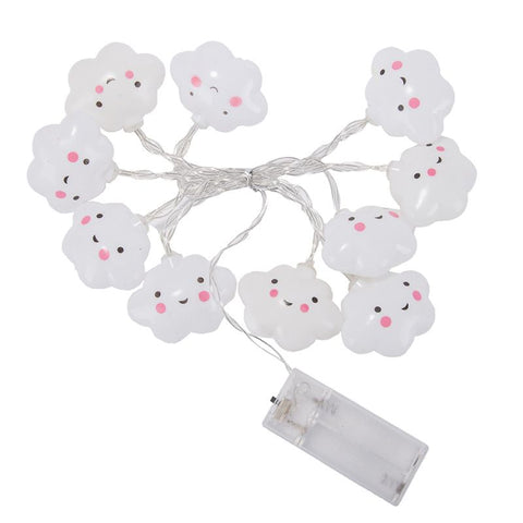 10 LED Battery Powered Room Light Baby Kids Cute Cloud Face Shape Lamp Corridor Decor Small Night Light Halloween Christmas