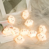 10 LED Battery Powered Room Light Baby Kids Cute Cloud Face Shape Lamp Corridor Decor Small Night Light Halloween Christmas