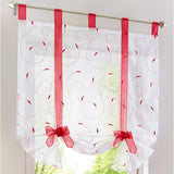 Top Rod Pocket Window Shades Kitchen Small Curtain Tie Up Adjustable Balloon Roman Tieback Drape for Cafe, （2pcs） In Australia - Darrahopens