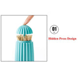 Toothpick Holder Tube Home living Room Press Automatic Cotton Swab Storage Box Bucket Toothpick Can （2pcs） In Australia - Darrahopens