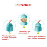Toothpick Holder Tube Home living Room Press Automatic Cotton Swab Storage Box Bucket Toothpick Can （2pcs） In Australia - Darrahopens