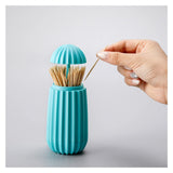 Toothpick Holder Tube Home living Room Press Automatic Cotton Swab Storage Box Bucket Toothpick Can （2pcs）