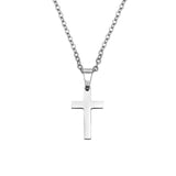 Cross Necklace for Men Silver Premium Alloy Solid Color Cross Pendant Necklace for Men Women Teens
Stainless Steel Cross （2pcs）
