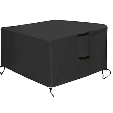 Square Fire Pit Cover Heavy Duty Waterproof Fire Table Cover, Outdoor Firepit Cover with Drawstring and Handles,82*82*61cm In Australia - Darrahopens