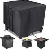 Square Fire Pit Cover Heavy Duty Waterproof Fire Table Cover, Outdoor Firepit Cover with Drawstring and Handles,82*82*61cm In Australia - Darrahopens