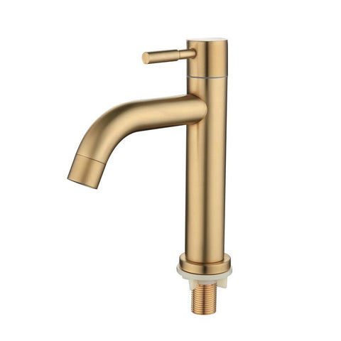 Solid Brass Single Handle Circular Faucet for Bathroom Sink | High Arc Faucet spout (Brushed Gold)
Drain and Supply Line