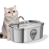 Large Capacity Automatic Stainless Steel Pet Water Dispenser,Water Level Window,Provides Flowing Water,Ultra Quiet Pump In Australia - Darrahopens