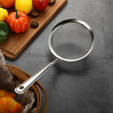 Fine Mesh Strainers with Handle Dining Room Noodle Dumplings Stainless Steel and Sifters Strainer for Sift, Strain, Drain （2pcs）