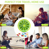 Creative Portable Mini 7 Day Weekly Circular Shape Rotary Cute Fruit Style Pill Storage Case Box (Lemon)