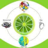 Creative Portable Mini 7 Day Weekly Circular Shape Rotary Cute Fruit Style Pill Storage Case Box (Lemon)