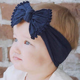 2 Colors Soft Wide Baby Headbands Hair Bow Headbands for Baby Girls Infants Newborn Hair Accessories Toddlers Kids and Children