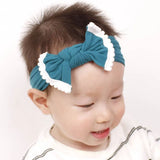 2 Colors Soft Wide Baby Headbands Hair Bow Headbands for Baby Girls Infants Newborn Hair Accessories Toddlers Kids and Children
