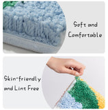 Bathroom Rugs Soft Rainbow Rug Non-Slip Bath Mat Ultra Absorbent Bath Rugs for Tub, Sink, Shower Cute Happy Sweet Doormat Welcome