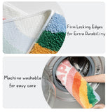 Bathroom Rugs Soft Rainbow Rug Non-Slip Bath Mat Ultra Absorbent Bath Rugs for Tub, Sink, Shower Cute Happy Sweet Doormat Welcome