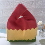 Women's Knit Wrist Bag, Fashionable and Minimalist Small Handbag, Portable Canvas Bag, Suitable for Shopping, Work