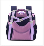 Backpacks for Girls Stylish Foldable Kids Backpack Bookbag for Girls Elementary School 5-8 Years Old (Purple)