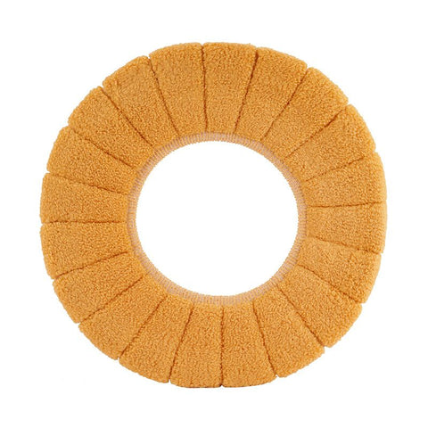 Bathroom Soft Thicker Warmer Stretchable Washable Cloth Toilet Seat Cover Pads, 2 PCS
Cushion Thick Plush Warm Pads toilet seat