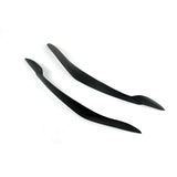 Headlight Eyebrow,1 Pair Headlight Eyebrow ABS Vehicle Eyelid Replacement for  Series  (Glossy Black)