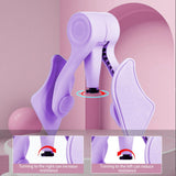 Thigh Master Hip Trainer with Adjustable Baffle, Portable In ner Thigh Exercise Pelvic Floor Training Device with Resistance Band
