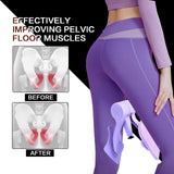 Thigh Master Hip Trainer with Adjustable Baffle, Portable In ner Thigh Exercise Pelvic Floor Training Device with Resistance Band