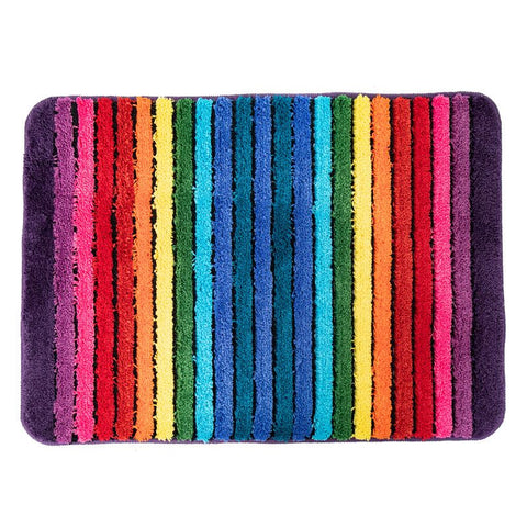 Rainbow Bath Mat Colorful Bathroom Rugs Super Soft and Absorbent Microfiber Plush Bath Rugs with Non-Slip Backing for Bathroom In Australia - Darrahopens