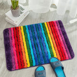 Rainbow Bath Mat Colorful Bathroom Rugs Super Soft and Absorbent Microfiber Plush Bath Rugs with Non-Slip Backing for Bathroom In Australia - Darrahopens