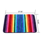 Rainbow Bath Mat Colorful Bathroom Rugs Super Soft and Absorbent Microfiber Plush Bath Rugs with Non-Slip Backing for Bathroom