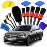 Car Detailing Brushes Kit 18pcs Auto Detailing Brushes Set for Car Seat Cleaning Car Engine Detailing Kit Motorcycle Interior In Australia - Darrahopens