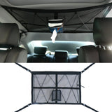 Truck Car Roof Ceiling Cargo Net Pocket Interior Double Layer with Buckle Organization Compatible for SUV Campers