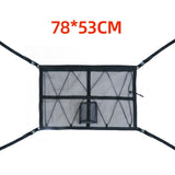 Truck Car Roof Ceiling Cargo Net Pocket Interior Double Layer with Buckle Organization Compatible for SUV Campers