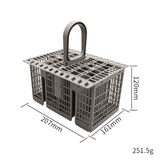 Cutlery Basket Dishwasher, Box for Multipurpose Dishwashers Universal Cutlery Basket Replacement （grey）