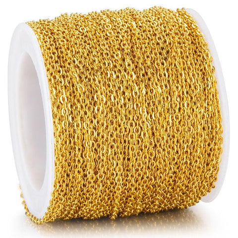 0.6x2.5mm Iron Cross Cable Chain for DIY Necklace Jewelry Making Findings Accessories Antique Golden/Silver Color （2pcs） In Australia - Darrahopens
