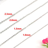 0.6x2.5mm Iron Cross Cable Chain for DIY Necklace Jewelry Making Findings Accessories Antique Golden/Silver Color （2pcs）