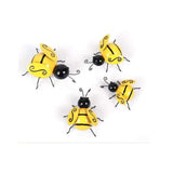 Metal Wall Art, 4 PCS Metal Bumble Wall Decor, 3D Iron Bee Art Sculpture Hanging Wall Decorations for Outdoor Home Garden In Australia - Darrahopens