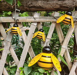 Metal Wall Art, 4 PCS Metal Bumble Wall Decor, 3D Iron Bee Art Sculpture Hanging Wall Decorations for Outdoor Home Garden In Australia - Darrahopens