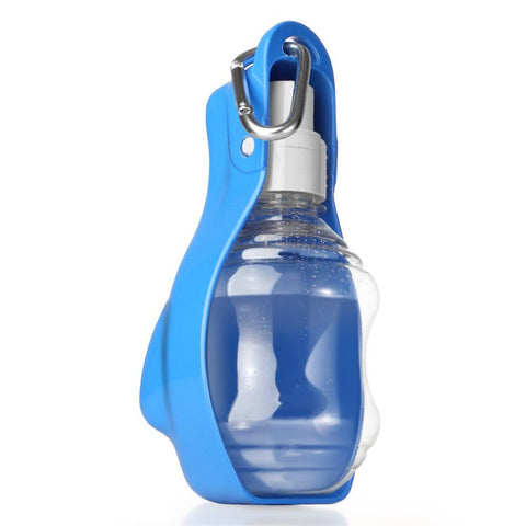 Portable Dog Water Bottle Dispenser -250ml Pet Travel Water Bottle for Dogs On The Go with Buckle & Flippable Water Bowl