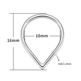 Titanium Teardrop Septum Ring Daith Piercing Earrings Jewelry Helix Nose Rings for Women
Body Piercing Jewelry (2pcs)