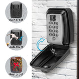 Wall Mounted Lock Box – Punch Button Key Lock Box for House Keys – Numeric Combination Lock Box for Outside, Indoor, Garage