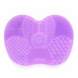 Silicon Makeup Brush Cleaning Mat Makeup Brush Cleaner Pad Cosmetic Brush Cleaning Mat Portable Washing Tool Scrubber（2pcs）